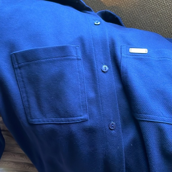 Jofit Classic navy button down tunic Top small - Picture 6 of 6